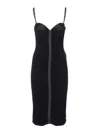 Elisabetta Franchi Fitted Evening Dress With Ruched Detailing In Black