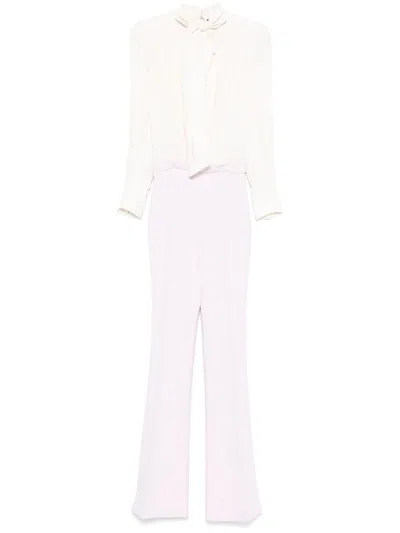 ELISABETTA FRANCHI FITTED JUMPSUIT WITH FLARED PANTS