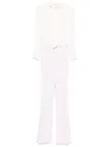 Elisabetta Franchi White Jumpsuit With Neck Detail In White