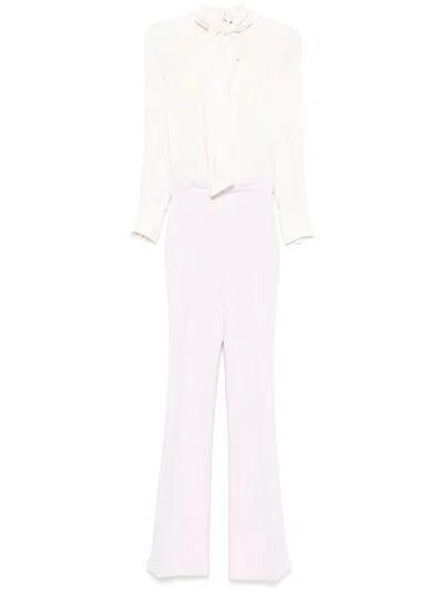 ELISABETTA FRANCHI ELISABETTA FRANCHI FITTED JUMPSUIT WITH FLARED PANTS