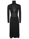 Elisabetta Franchi Fitted Longuette Knit Dress With Boat Neckline In Black