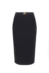 Elisabetta Franchi Fitted Midi Skirt In Black