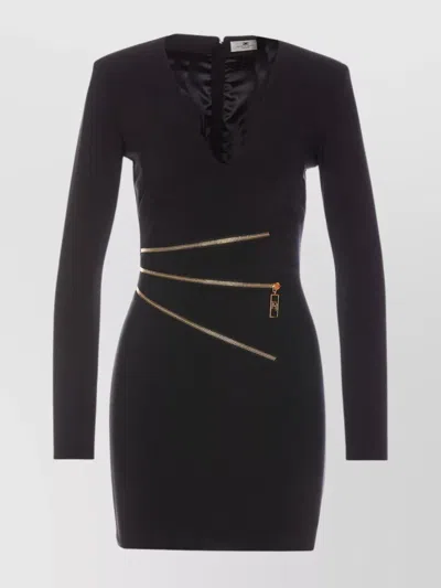 ELISABETTA FRANCHI FITTED SILHOUETTE FRONTAL ZIP DETAIL LONG SLEEVES