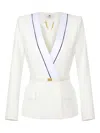 Elisabetta Franchi Flap-pocket Jacket In White