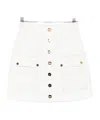 Elisabetta Franchi Button Skirt In White