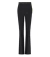 Elisabetta Franchi Flare Black Pants In Black