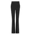 Elisabetta Franchi Flare Black Pants In Black