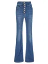 Elisabetta Franchi High-waisted Flared Denim Jeans In Denim