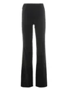 Elisabetta Franchi Flared Black Trousers With Tailored Silhouette In Black