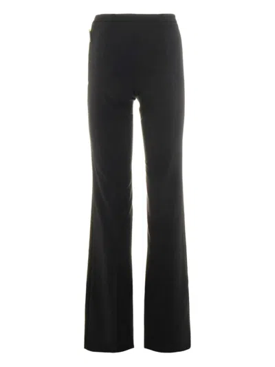 Elisabetta Franchi Flared Black Trousers With Tailored Silhouette