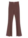 Elisabetta Franchi Flared Brown Trousers With High Waist In Brown