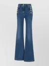 Elisabetta Franchi Flared Button Placket Jeans