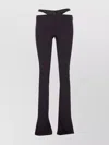 Elisabetta Franchi Flared Hem Pants Featuring Sequin Embellishments In Black