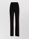 Elisabetta Franchi Flared Leg Crepe Pants Front Flaps