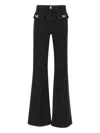 Elisabetta Franchi Jewelled Bows Trousers In Black