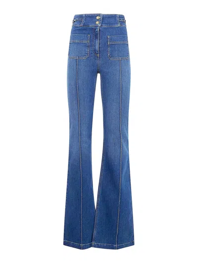 Elisabetta Franchi Flared Jeans In Blue
