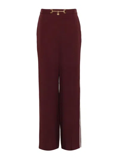 ELISABETTA FRANCHI BORDEAUX RED PANTS