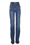 Elisabetta Franchi Flared Leg Jeans In Blue