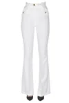 Elisabetta Franchi Flared Leg Trousers In White