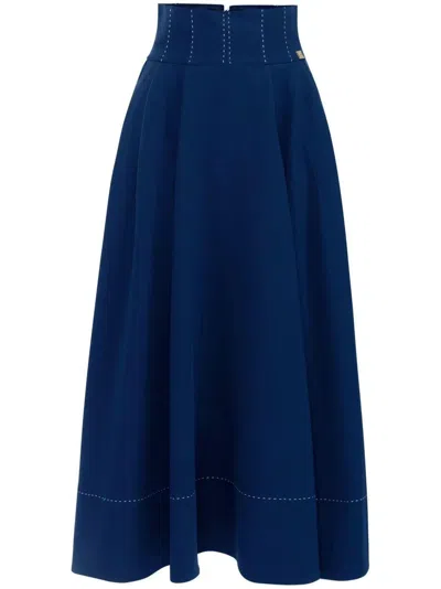 Elisabetta Franchi Flared Midi Skirt