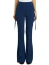 Elisabetta Franchi Flared Pants With Lace In Blue