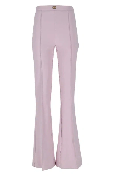 Elisabetta Franchi Flared Pants With Logo Plate