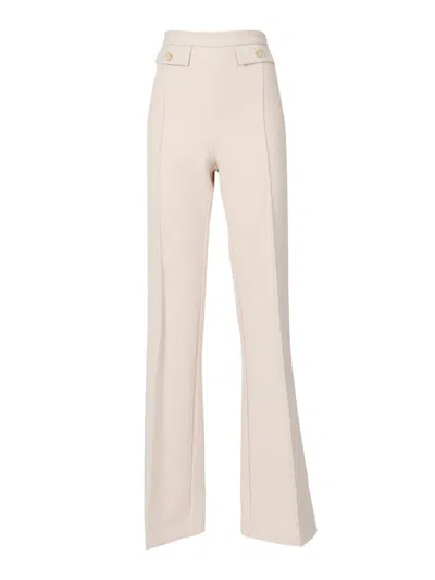 ELISABETTA FRANCHI FLARED TAILORED PANTS WITH HIGH WAIST