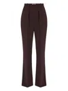 Elisabetta Franchi Flared Tailored Trousers In Brown