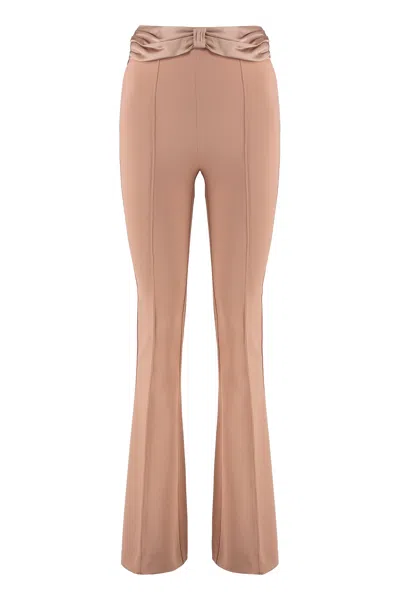 Elisabetta Franchi Flared Trousers In Neutral