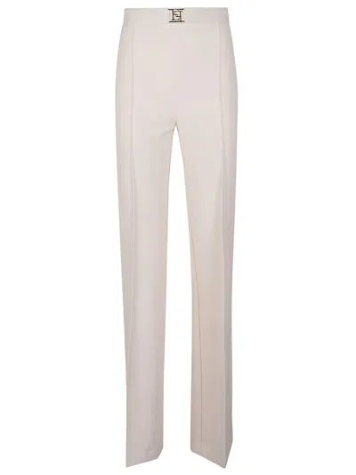Elisabetta Franchi Flesh Pink Trousers In Beige