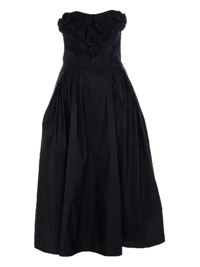 ELISABETTA FRANCHI FLORAL-APPLIQUÉ DRESS