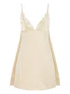 Elisabetta Franchi Floral-appliqué Dress In Neutrals
