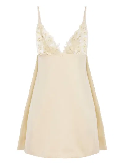 ELISABETTA FRANCHI FLORAL-APPLIQUÉ DRESS