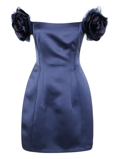 Elisabetta Franchi Mini Dress In Blue