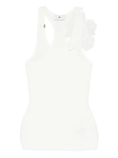 Elisabetta Franchi 花卉贴花上衣 In White