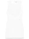 Elisabetta Franchi Floral-charm Crepe Mini Dress In White