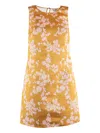 Elisabetta Franchi Floral Pattern Mini Dress In Yellow