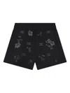 Elisabetta Franchi Floral-embroidery Casual Shorts In Black
