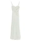 Elisabetta Franchi Floral-embroidery Lurex Gown In Green