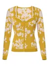 Elisabetta Franchi Floral-jacquard Cardigan In Pattern