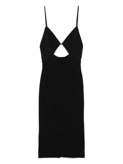 Elisabetta Franchi Floral-jacquard Midi Dress