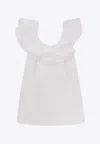 Elisabetta Franchi Floral Jacquard Mini Ruffled Dress