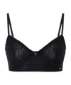 Elisabetta Franchi Bow-detail Lace Bra In Black