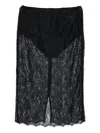 Elisabetta Franchi Floral-lace Skirt In Black