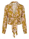 Elisabetta Franchi Curry Quarzo Floral Shirt In Gelb