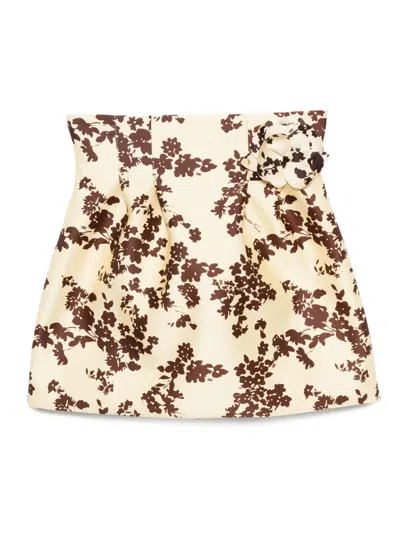 Elisabetta Franchi Floral-print Skirt In Multi