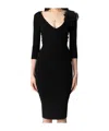 Elisabetta Franchi Flower-detailing Midi Dress In Black