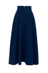 Elisabetta Franchi Flowing Blue Midi Skirt
