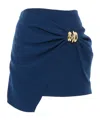 Elisabetta Franchi Mini Blue Skirt In Blue