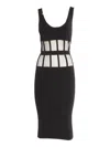 Elisabetta Franchi Form-fitting Knit Midi Dress In Black